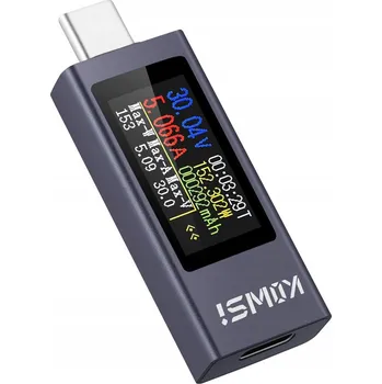 Měřič Voltmetr Ampérmetr KWS-2302C tester nabíjení USB C Barva