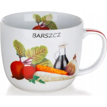 Hrneček Banquet hrnek na polévku s receptem na boršč keramika 730 ml