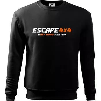 Escape 4x4 Nápis vpředu a pneumatika na zádech - Mikina Essential dětská - 158 cm/12 let ( Černá )