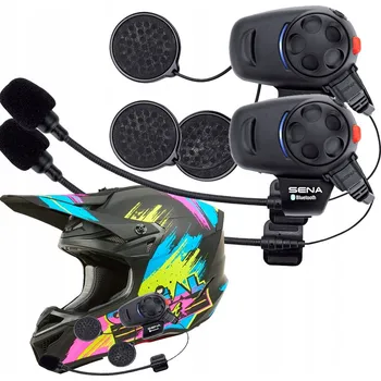 Interkom na motorku Sena SMH5d Interkom 400M sada pro 2 helmy