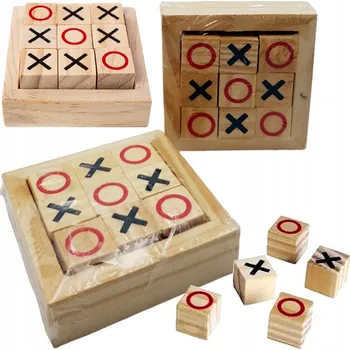 Dřevěná hračka Dřevěná Piškvorky STAVEBNICE ze dřeva