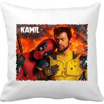 Polštář Polštář s motivem filmu, her, knih, komiksů a hudby Deadpool Wolverine 40 x 40 cm