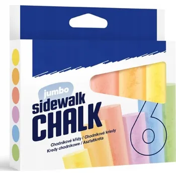 Balení kříd na MALOVÁNÍ Křída Chodníková oválná, 6 barev, pro děti