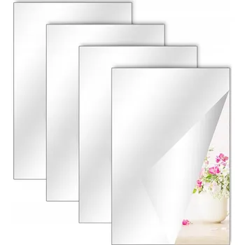 Zrcadlo ZRCADLO nástěnné samolepicí ZRCADLA do KOUPELNY 40x30 cm x4 sada