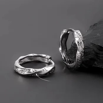 Náušnice Pánské retro náušnice Seven Virtues, stříbro S925, stříbro