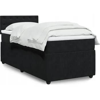 Ložnice Čalouněná jednolůžková postel VidaXL 90x190 cm černá