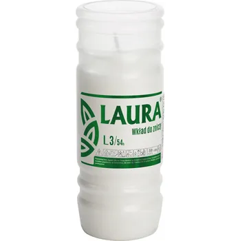 Svíčka Parafínová do hřbitovních svíček BISPOL Laura L3 (14,5 cm) 54 h 1 Ks .