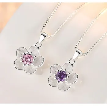 Řetízek Prosperk Řetízek stříbrný Pivoňka zirkon Barva: Fialová 23991/FIA