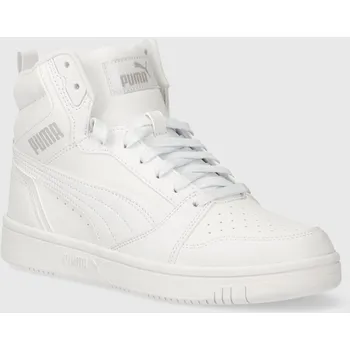 Chlapecké tenisky Dětské sneakers boty Puma Rebound V6 Mid Jr bílá barva 393831 00X, EUR 38