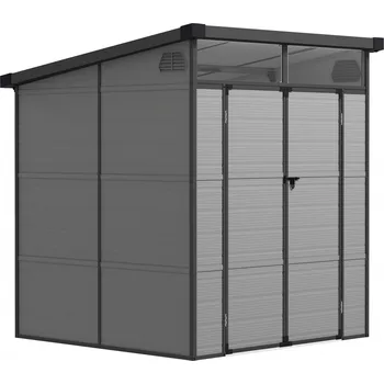 Plastová kůlna na nářadí 190 x 191 x 215 cm | světle šedá