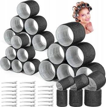 Natáčka na vlasy MEGA SILNÉ Natáčky Na Vlasy Suchý Zip Vlny Lokny 24ks VELKÉ XL