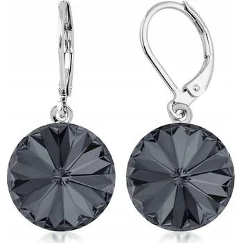 Náušnice Náušnice RIVOLI 10mm KLB CRYSTAL SILVER NIGHT