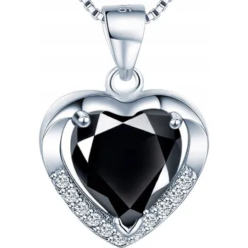 Náhrdelník Stříbrný Náhrdelník Srdce Dárek k Narozeninám Stříbro