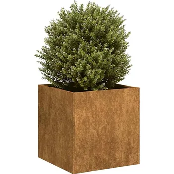 Truhlík OMAXI Truhlík rezavá 40 x 40 x 40 cm povětrnostně odolná ocel 675507