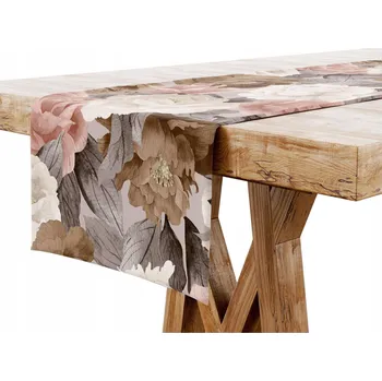 Prostěradlo Béžový běhoun, odstíny hnědé, odstíny růžové, vícebarevný 200 x 40 cm