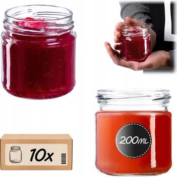 Sklenice Zavařovací Sklenice Kadax skleněná 200 ml čirá, 20 ks