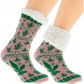 Dámské ponožky Ponožky Dámské Zimní Teplé S PODŠÍVKOU z MEDVÍDKA ABS THC 36-41