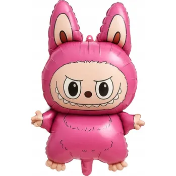 Balónek Fóliový balónek LABUBU LA BUBU Růžový 64 cm na narozeniny, oslavu LBE1