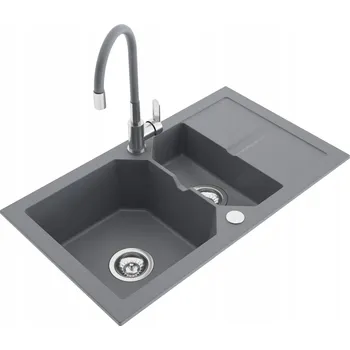 Granitový dřez Dřez jednopůlkomorový Milo Kenzo granitový šedý
