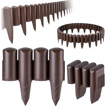 Zahradní obrubník Zahradní lem plast 250 cm x 23 cm hnědá