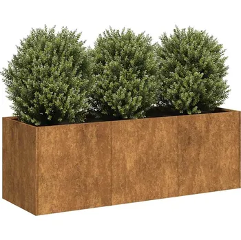 Truhlík OMAXI Truhlík rezavá 120x40x40 cm povětrnostně odolná ocel 675644