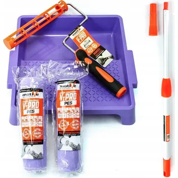 Malířský váleček MALÍŘSKÁ SADA 2x VÁLEČEK V-PRO PES 23CM TELESKOPICKÁ TYČ KYVETA