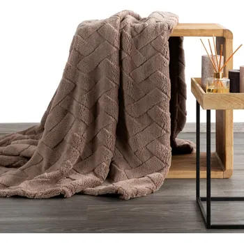 deka DEKA Z MIKROFLANELU CARO 200X220 CM TMAVĚBÉŽOVÁ