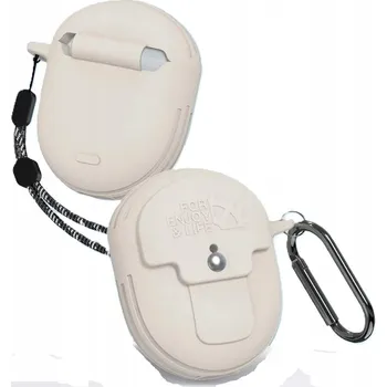 Pouzdro na mobilní telefon Silikonové Pouzdro pro Google Pixel Buds Pro – karabina, šedé MOWYEOK