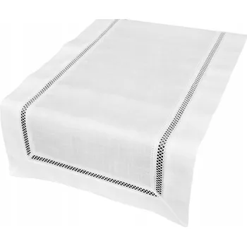 ubrus Ubrus odolný proti skvrnám 140x260 cm na klasický stůl s krajkou NELA bílý