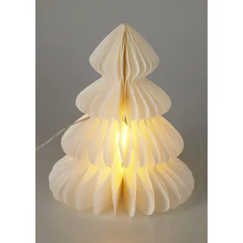 dekorace STROM 28cm 6LED papír BÍ, s časovačem 0.17 Kg MTA MAXMIX Sklad14 387327 ( MTA MAXMIX Sklad14 )