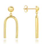 MINET Moderní zlaté náušnice s kuličkou Au 585/1000 1,70g JMG0048WGE13