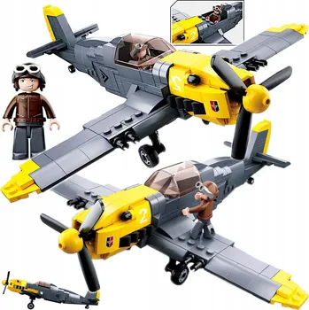 ostatní stavebnice Stavebnice Stíhačka Messerschmitt BF 109 Letadlo Armáda FIGORKA PILOT Vojsko