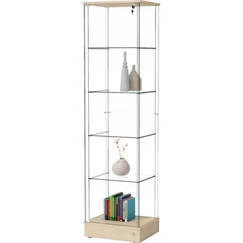 Knihovna Vitrína javor polomatná 190 x 50 x 41 cm ALBO meble