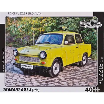 Puzzle Puzzle KB Barko s.r.o. 40 dílků Puzzle Hádanka č. 31 - TRABANT 601 S (1988) 40 dílků