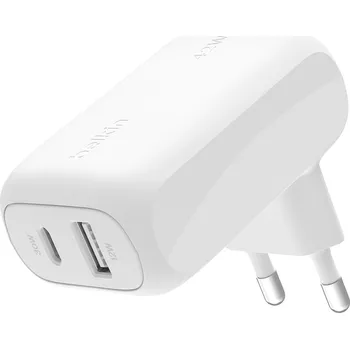Nabíječka Belkin BoostCharge 42W USB-C a USB-A, rychlé nabíjení, bílá