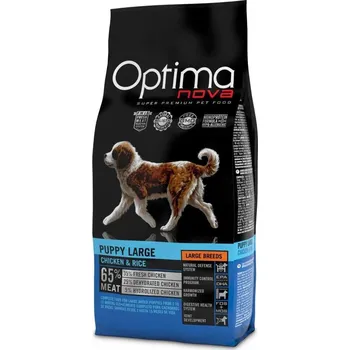 Krmivo pro psa Optimanova Puppy Large Breed Chicken & Rice 12 kg - krmivo pro štěňata velkých plemen