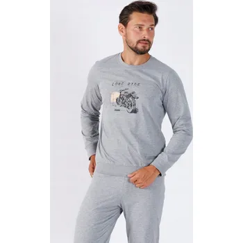 Pánské pyžamo HOTBERG pánské pyžamo 5907796581155 dlouhý rukáv, velikost L