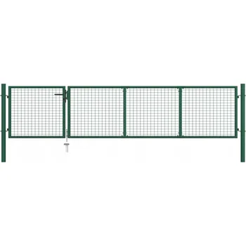 branka Ocelová zahradní brána 350 x 75 cm, zelená