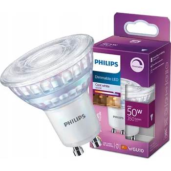 Žárovka Žárovka PHILIPS LED GU10 4W = 50W STMÍVATELNÁ 4000
