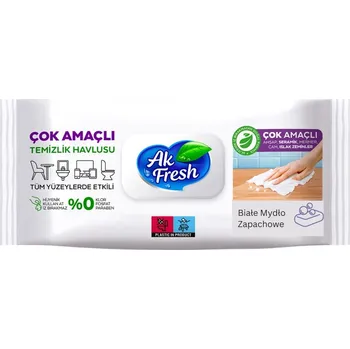 Univerzální čisticí prostředek Vlhčené ubrousky AkFresh Universal na čištění povrchů – s vůní bílého mýdla – 96 ks