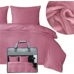 Povlečení 200x220 + 2x Povlak na polštář 70x80 Plyšový medvídek Osman s lemováním, jednobarevné