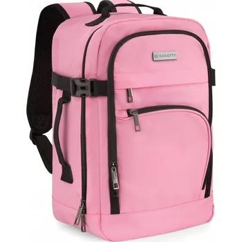 Batoh 40x20x25 do letadla, lehké příruční zavazadlo, růžový ZAGATTO