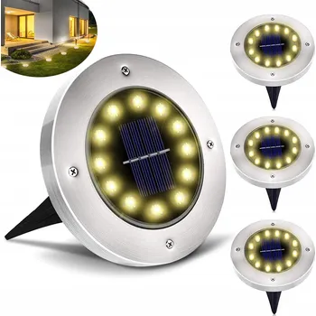 Venkovní osvětlení Solární lampa zahradní 4x sloupek voděodolná, silná, pro trávník