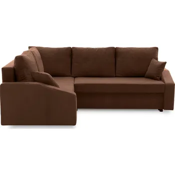 Sedací souprava Rohová rozkládací sedací souprava GRANDE PLUS - mikro Levá Hnědá