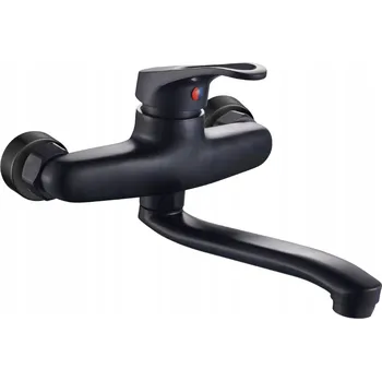 Vodovodní baterie Nástěnná umyvadlová baterie Durasan ROC černá