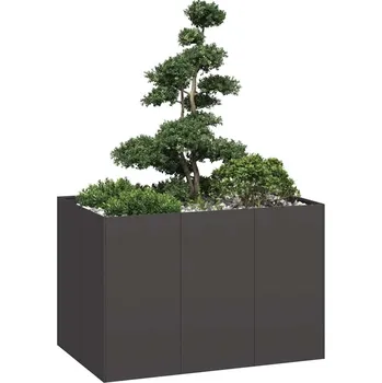 Truhlík OMAXI Truhlík černý 120x80x80 cm ocel 676702