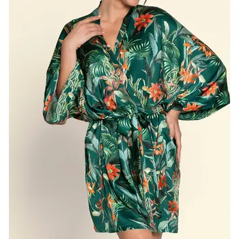 Dámský župan Lise Charmel - Tropique en fleurs župan nature tropic uni ALJ2091