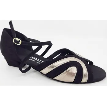 Dámská sálová obuv Rummos,S nízkým podpatkem RKAM/35, černá/zlatavá 36