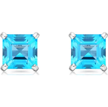 Náušnice VVDiamonds zlaté náušnice s modrými topazy 6.64ct s IGI certifikáty