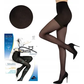 Dámské punčochy Punčocháče hladké Gatta Body Relax Medica 40 DEN černé Nero velikost 3